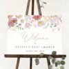 Colorful Flowers Welcome Sign, Baby Shower Sign, Girl Baby Shower, Printable File, Edit Yourself, SH205 Colorful Flowers Welcome Sign, Baby Shower Sign, Girl Baby Shower, Printable File, Edit Yourself, SH205