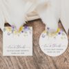 Purple and Yellow Flowers Favor Tags, Gift Tags, Girl Baby Shower, Printable File, Edit Yourself, SH206 Purple and Yellow Flowers Favor Tags, Gift Tags, Girl Baby Shower, Printable File, Edit Yourself, SH206