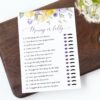 Purple and Yellow Flowers Baby Shower Games, Set of 3 Games, Girl Baby Shower, Printable File, Edit Yourself, SH206
