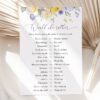Purple and Yellow Flowers Baby Shower Games, Set of 3 Games, Girl Baby Shower, Printable File, Edit Yourself, SH206