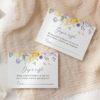 Purple and Yellow Flowers Baby Shower Invitation Suite, Girl Baby Shower, Printable File, Edit Yourself, SH206