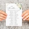 White Flowers Baby Shower Games, Set of 3 Games, Girl Baby Shower, Printable File, Edit Yourself, SH207 SH208 White Flowers Baby Shower Games, Set of 3 Games, Girl Baby Shower, Printable File, Edit Yourself, SH207 SH208