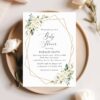 White Flowers Baby Shower Invitation, Girl Baby Shower, Printable File, Edit Yourself, SH207 White Flowers Baby Shower Invitation, Girl Baby Shower, Printable File, Edit Yourself, SH207