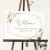 White Flowers Welcome Sign, Baby Shower Sign, Girl Baby Shower, Printable File, Edit Yourself, SH207 White Flowers Welcome Sign, Baby Shower Sign, Girl Baby Shower, Printable File, Edit Yourself, SH207