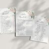 Pink Flowers Baby Shower Games, Set of 3 Games, Girl Baby Shower, Printable File, Edit Yourself, SH209 Pink Flowers Baby Shower Games, Set of 3 Games, Girl Baby Shower, Printable File, Edit Yourself, SH209