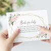 Pink Flowers Baby Shower Invitation Suite, Girl Baby Shower, Printable File, Edit Yourself, SH209