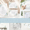 Blue Flowers and Gold Confetti Baby Shower Mini Bundle, Boy Baby Shower, Printable File, Edit Yourself, SH211 Blue Flowers and Gold Confetti Baby Shower Mini Bundle, Boy Baby Shower, Printable File, Edit Yourself, SH211