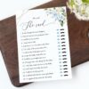 Blue Flowers and Gold Confetti Baby Shower Games, Set of 3 Games, Boy Baby Shower, Printable File, Edit Yourself, SH211