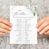 Blue Flowers and Gold Confetti Baby Shower Games, Set of 3 Games, Boy Baby Shower, Printable File, Edit Yourself, SH211