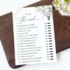 Purple Flowers and Gold Confetti Baby Shower Games, Set of 3 Games, Girl Baby Shower, Printable File, Edit Yourself, SH212