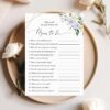 Purple Flowers and Gold Confetti Baby Shower Games, Set of 3 Games, Girl Baby Shower, Printable File, Edit Yourself, SH212