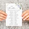 Purple Flowers and Gold Confetti Baby Shower Games, Set of 3 Games, Girl Baby Shower, Printable File, Edit Yourself, SH212