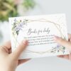Purple Flowers and Gold Confetti Baby Shower Invitation Suite, Girl Baby Shower, Printable File, Edit Yourself, SH212