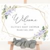 Purple Flowers and Gold Confetti Welcome Sign, Baby Shower Sign, Girl Baby Shower, Printable File, Edit Yourself, SH212 Purple Flowers and Gold Confetti Welcome Sign, Baby Shower Sign, Girl Baby Shower, Printable File, Edit Yourself, SH212