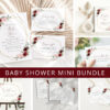 Burgundy and Pink Flowers Baby Shower Mini Bundle, Girl Baby Shower, Printable File, Edit Yourself, SH213 Burgundy and Pink Flowers Baby Shower Mini Bundle, Girl Baby Shower, Printable File, Edit Yourself, SH213