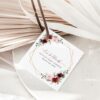 Burgundy and Pink Flowers Favor Tags, Gift Tags, Girl Baby Shower, Printable File, Edit Yourself, SH213