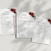 Burgundy Red Flowers Baby Shower Games, Set of 3 Games, Girl Baby Shower, Printable File, Edit Yourself, SH214 Burgundy Red Flowers Baby Shower Games, Set of 3 Games, Girl Baby Shower, Printable File, Edit Yourself, SH214