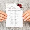 Burgundy Red Flowers Baby Shower Games, Set of 3 Games, Girl Baby Shower, Printable File, Edit Yourself, SH214 Burgundy Red Flowers Baby Shower Games, Set of 3 Games, Girl Baby Shower, Printable File, Edit Yourself, SH214