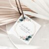 Navy and Pink Flowers Favor Tags, Gift Tags, Girl Baby Shower, Printable File, Edit Yourself, SH215