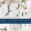 Navy and Blue Flowers Baby Shower Mini Bundle, Boy Baby Shower, Printable File, Edit Yourself, SH216 Navy and Blue Flowers Baby Shower Mini Bundle, Boy Baby Shower, Printable File, Edit Yourself, SH216