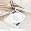 Navy and Blue Flowers Favor Tags, Gift Tags, Boy Baby Shower, Printable File, Edit Yourself, SH216