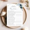 Navy and Blue Flowers Baby Shower Games, Set of 3 Games, Boy Baby Shower, Printable File, Edit Yourself, SH216 Navy and Blue Flowers Baby Shower Games, Set of 3 Games, Boy Baby Shower, Printable File, Edit Yourself, SH216