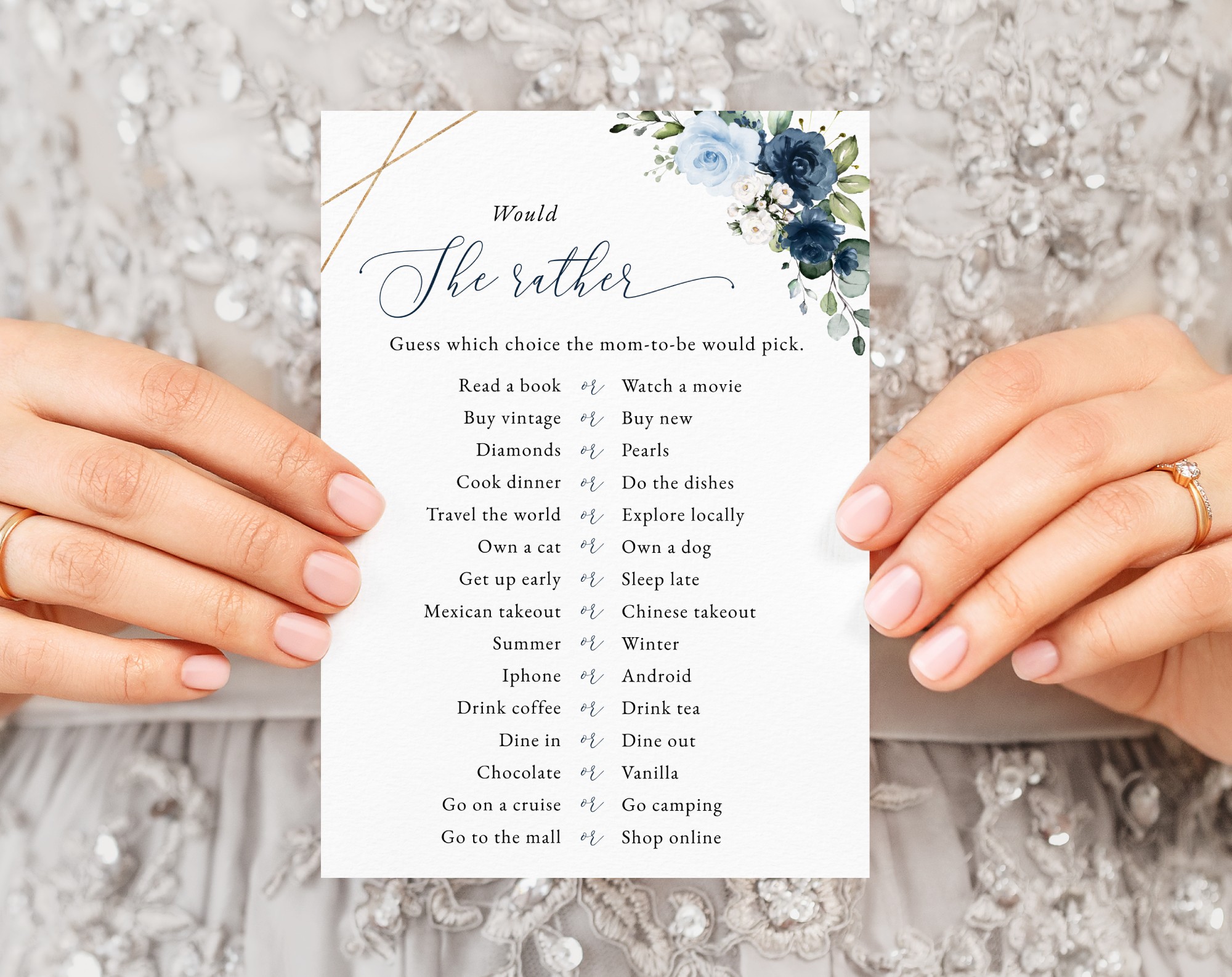 Navy and Blue Flowers Baby Shower Games, Set of 3 Games, Boy Baby Shower, Printable File, Edit Yourself, SH216 Navy and Blue Flowers Baby Shower Games, Set of 3 Games, Boy Baby Shower, Printable File, Edit Yourself, SH216