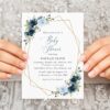 Navy and Blue Flowers Baby Shower Invitation, Boy Baby Shower, Printable File, Edit Yourself, SH216 Navy and Blue Flowers Baby Shower Invitation, Boy Baby Shower, Printable File, Edit Yourself, SH216