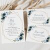 Navy and Blue Flowers Baby Shower Invitation Suite, Boy Baby Shower, Printable File, Edit Yourself, SH216 Navy and Blue Flowers Baby Shower Invitation Suite, Boy Baby Shower, Printable File, Edit Yourself, SH216