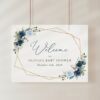 Navy and Blue Flowers Welcome Sign, Baby Shower Sign, Boy Baby Shower, Printable File, Edit Yourself, SH216 Navy and Blue Flowers Welcome Sign, Baby Shower Sign, Boy Baby Shower, Printable File, Edit Yourself, SH216