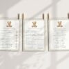 Bear and Beige Polka Dots Baby Shower Games, Set of 3 Games, Gender Neutral, Printable File, Edit Yourself, SH217