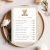 Bear and Beige Polka Dots Baby Shower Games, Set of 3 Games, Gender Neutral, Printable File, Edit Yourself, SH217
