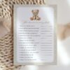 Bear and Beige Polka Dots Baby Shower Games, Set of 3 Games, Gender Neutral, Printable File, Edit Yourself, SH217