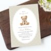 Bear and Beige Polka Dots Baby Shower Invitation, Gender Neutral, Printable File, Edit Yourself, SH217 Bear and Beige Polka Dots Baby Shower Invitation, Gender Neutral, Printable File, Edit Yourself, SH217