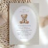 Bear and Beige Polka Dots Baby Shower Invitation, Gender Neutral, Printable File, Edit Yourself, SH217 Bear and Beige Polka Dots Baby Shower Invitation, Gender Neutral, Printable File, Edit Yourself, SH217