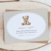 Bear and Beige Polka Dots Baby Shower Invitation Suite, Gender Neutral, Printable File, Edit Yourself, SH217