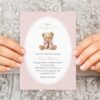 Bear and Pink Polka Dots Baby Shower Invitation, Girl Baby Shower, Printable File, Edit Yourself, SH218 Bear and Pink Polka Dots Baby Shower Invitation, Girl Baby Shower, Printable File, Edit Yourself, SH218