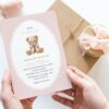 Bear and Pink Polka Dots Baby Shower Invitation, Girl Baby Shower, Printable File, Edit Yourself, SH218 Bear and Pink Polka Dots Baby Shower Invitation, Girl Baby Shower, Printable File, Edit Yourself, SH218
