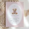 Bear and Pink Polka Dots Baby Shower Invitation, Girl Baby Shower, Printable File, Edit Yourself, SH218 Bear and Pink Polka Dots Baby Shower Invitation, Girl Baby Shower, Printable File, Edit Yourself, SH218