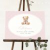 Bear and Pink Polka Dots Welcome Sign, Baby Shower Sign, Girl Baby Shower, Printable File, Edit Yourself, SH218 Bear and Pink Polka Dots Welcome Sign, Baby Shower Sign, Girl Baby Shower, Printable File, Edit Yourself, SH218