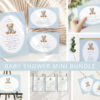 Bear and Blue Polka Dots Baby Shower Mini Bundle, Boy Baby Shower, Printable File, Edit Yourself, SH219 Bear and Blue Polka Dots Baby Shower Mini Bundle, Boy Baby Shower, Printable File, Edit Yourself, SH219