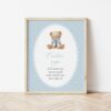 Bear and Blue Polka Dots Custom Sign, Printable File, Edit Yourself, SH219 SH223 Bear and Blue Polka Dots Custom Sign, Printable File, Edit Yourself, SH219 SH223