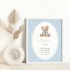Bear and Blue Polka Dots Custom Sign, Printable File, Edit Yourself, SH219 SH223