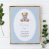 Bear and Blue Polka Dots Custom Sign, Printable File, Edit Yourself, SH219 SH223