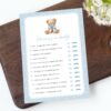 Bear and Blue Polka Dots Baby Shower Games, Set of 3 Games, Boy Baby Shower, Printable File, Edit Yourself, SH219