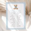 Bear and Blue Polka Dots Baby Shower Games, Set of 3 Games, Boy Baby Shower, Printable File, Edit Yourself, SH219