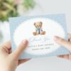 Bear and Blue Polka Dots Thank You Card, Boy Baby Shower, Printable File, Edit Yourself, SH219 Bear and Blue Polka Dots Thank You Card, Boy Baby Shower, Printable File, Edit Yourself, SH219
