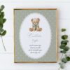 Bear and Green Polka Dots Custom Sign, Printable File, Edit Yourself, SH220 SH222 Bear and Green Polka Dots Custom Sign, Printable File, Edit Yourself, SH220 SH222