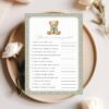 Bear and Green Polka Dots Baby Shower Games, Set of 3 Games, Gender Neutral, Printable File, Edit Yourself, SH220 Bear and Green Polka Dots Baby Shower Games, Set of 3 Games, Gender Neutral, Printable File, Edit Yourself, SH220
