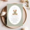 Bear and Green Polka Dots Baby Shower Invitation, Gender Neutral, Printable File, Edit Yourself, SH220 Bear and Green Polka Dots Baby Shower Invitation, Gender Neutral, Printable File, Edit Yourself, SH220